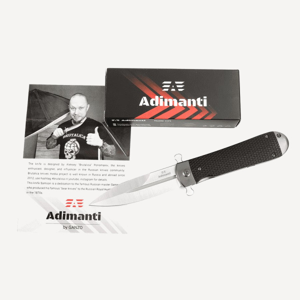 Нож складной Adimanti Samson (Сталь_D2/Черный_G10)